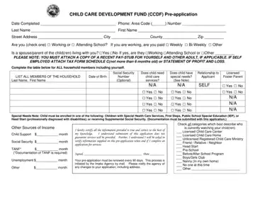 Indiana Ccdf Application Form Preview