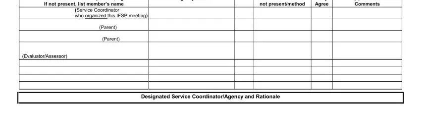 Filling out individual service plan sample step 4