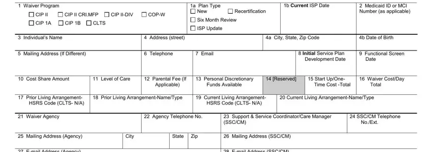 part 1 to filling in individual service plan sample