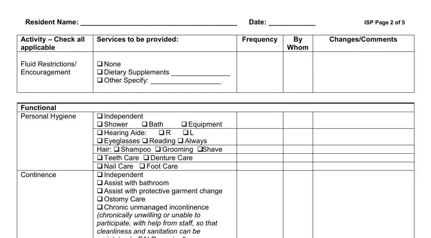 part 4 to entering details in blank isp forms