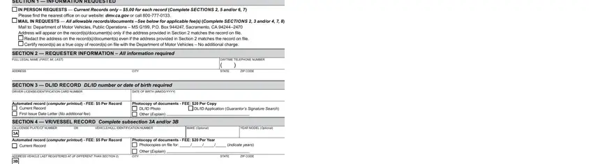 inf 1125 fields to fill in