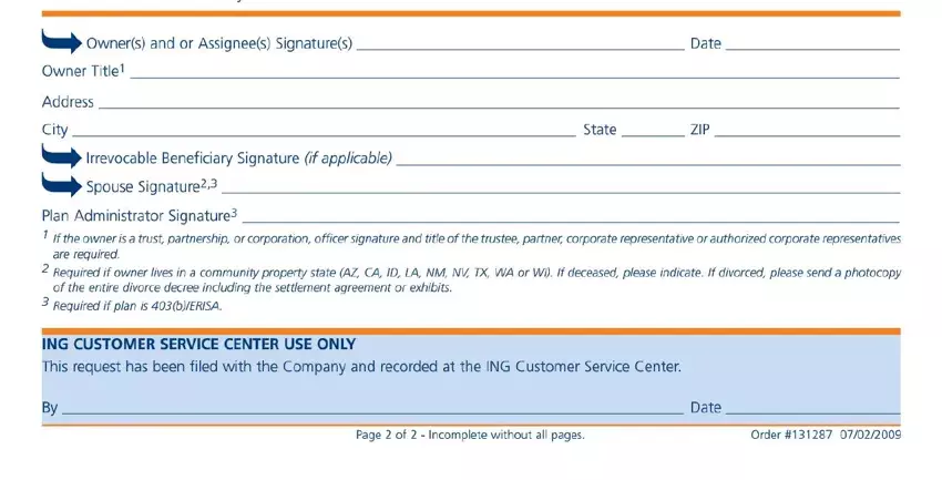 stage 5 to completing ing death claim form