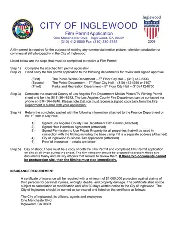Inglewood Permit Form Preview
