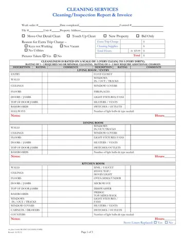 Inspection Report Clean Form Preview