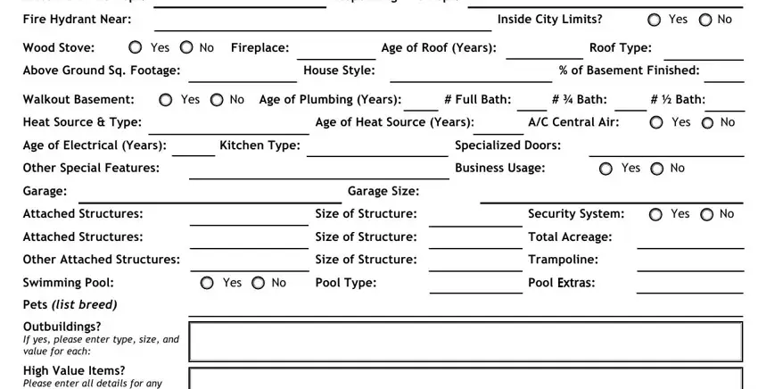 Filling out homeowners insurance quote form pdf step 2