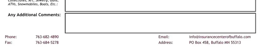 step 3 to completing insurance quote form printable