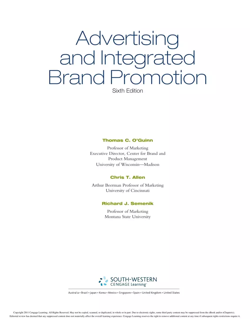 Integrated Brand Promotion first page preview
