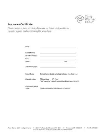 Intelligent Home Insurance Certificate Preview