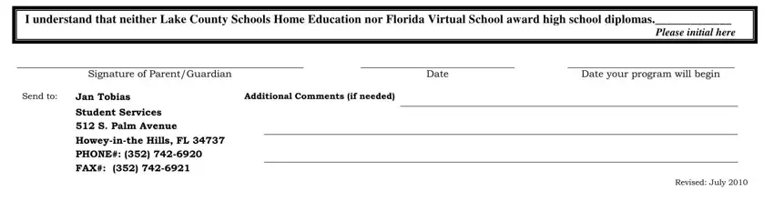 Completing notice of intent homeschool florida part 2