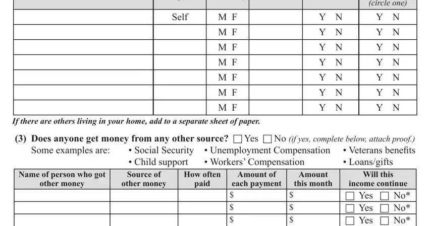 step 3 to completing snap oregon form