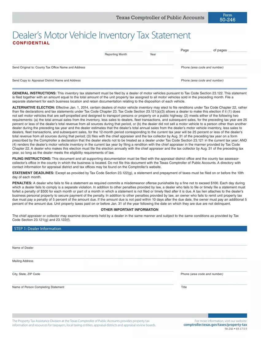 Inventory Tax Form 50 246 first page preview