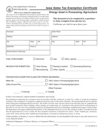 Iowa Resale Certificate Form Preview