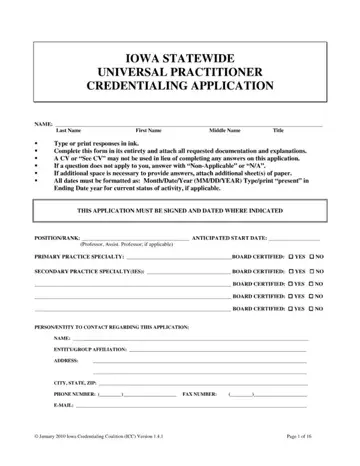 Iowa Universal Application Form Preview