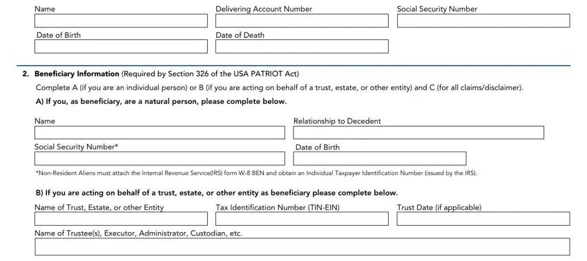 completing sample letter to disclaim any owenership to iras step 1