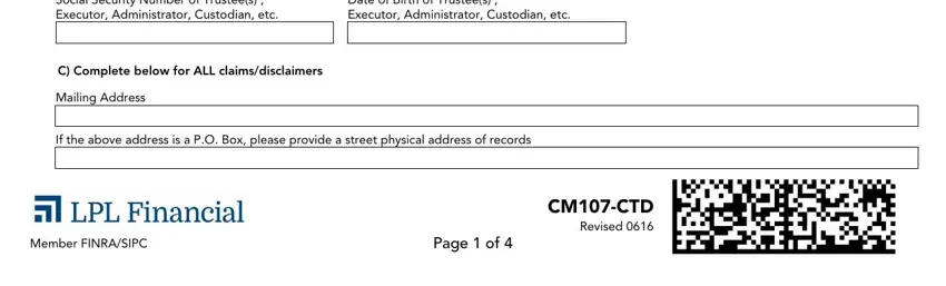 part 2 to entering details in sample letter to disclaim any owenership to iras