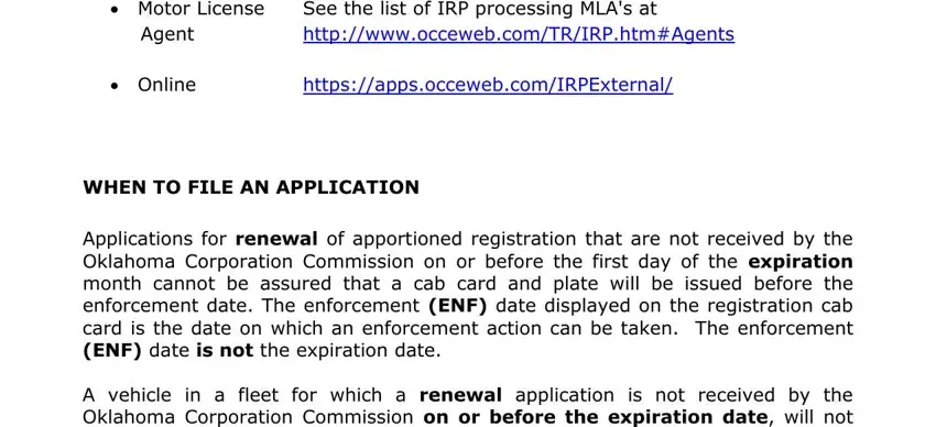 part 2 to entering details in oklahoma irp ifta system