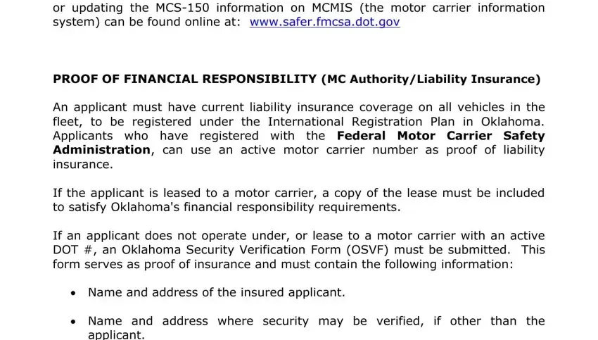 stage 4 to completing oklahoma irp ifta system