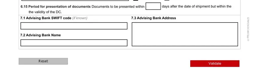 stage 3 to entering details in letter of credit format