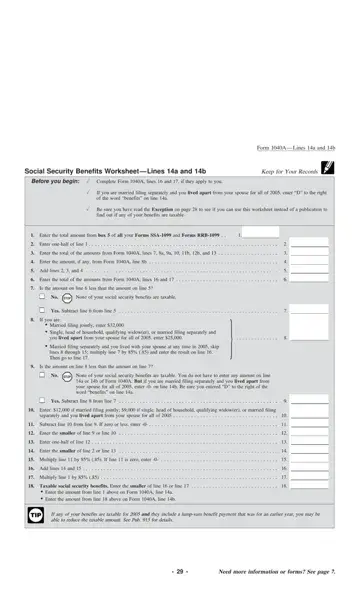 Irs 1040A Form Preview