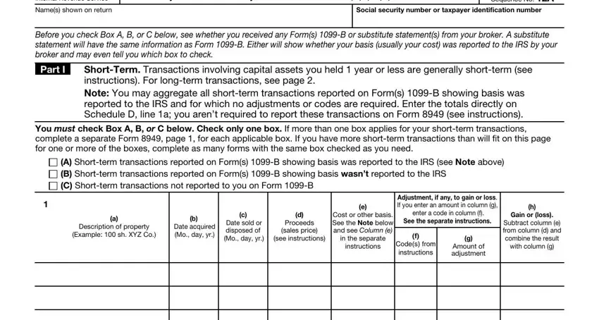 2020 irs 8949 instructions fields to fill out