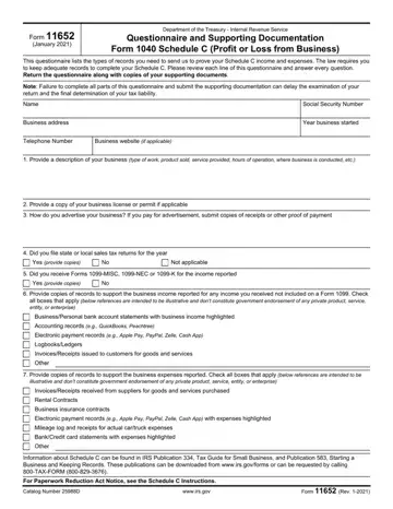 Irs Form 11652 Preview
