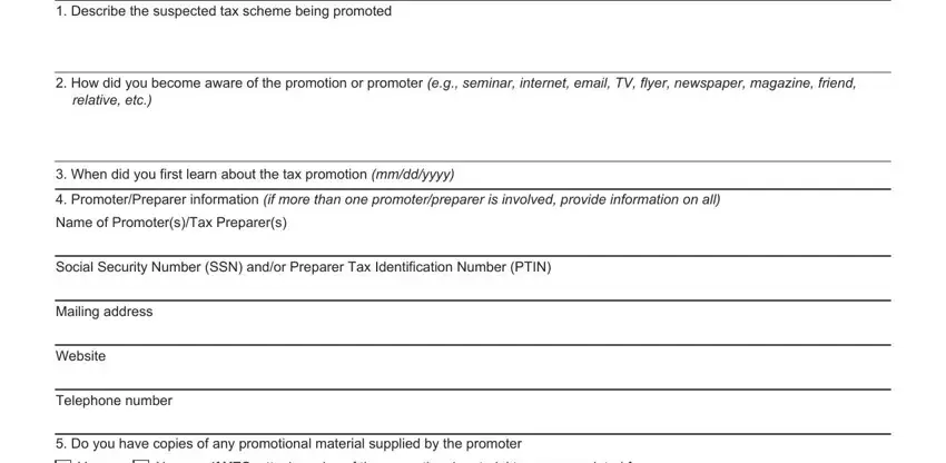 filling in form 14242 irs step 1