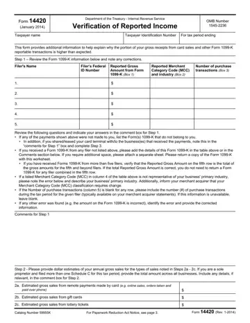 Irs Form 14420 Preview