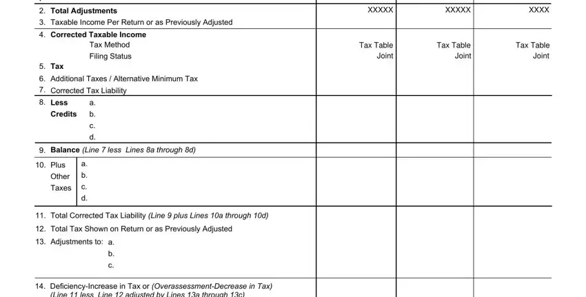 Filling in form 4549 irs part 2