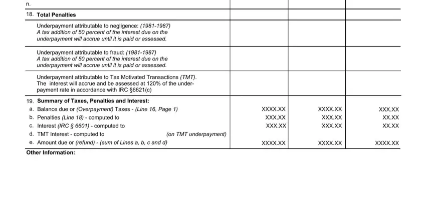 part 4 to entering details in irs 4549 form