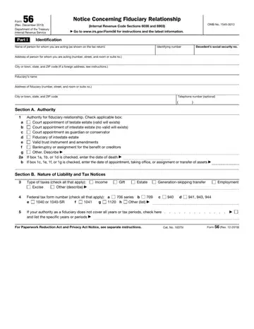 Irs Form 56 Preview