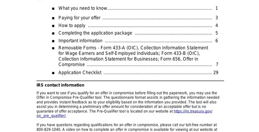 stage 1 to filling out form 656 a