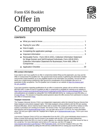 Irs Form 656 Preview