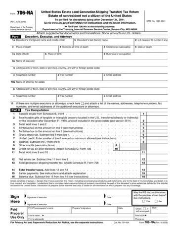 Irs Form 706 Na Preview