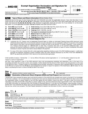 Irs Form 8453 Eo Preview