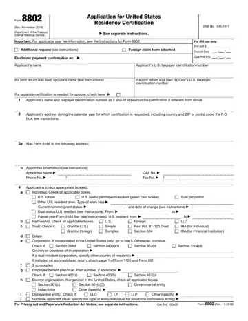 Irs Form 8802 Preview