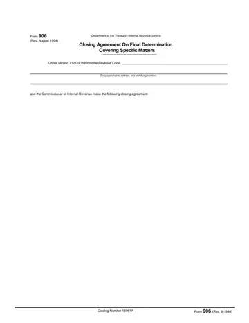 Irs Form 906 Preview