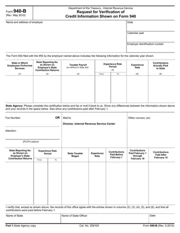 Irs Form 940 B Preview