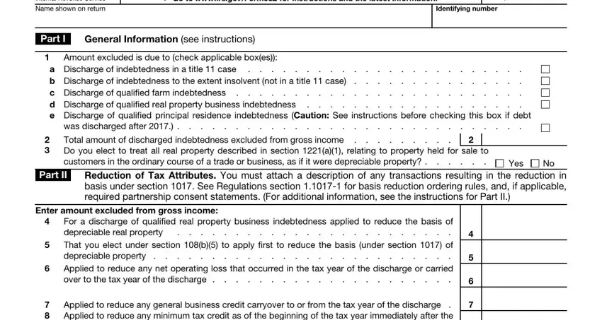 insolvency form empty spaces to consider