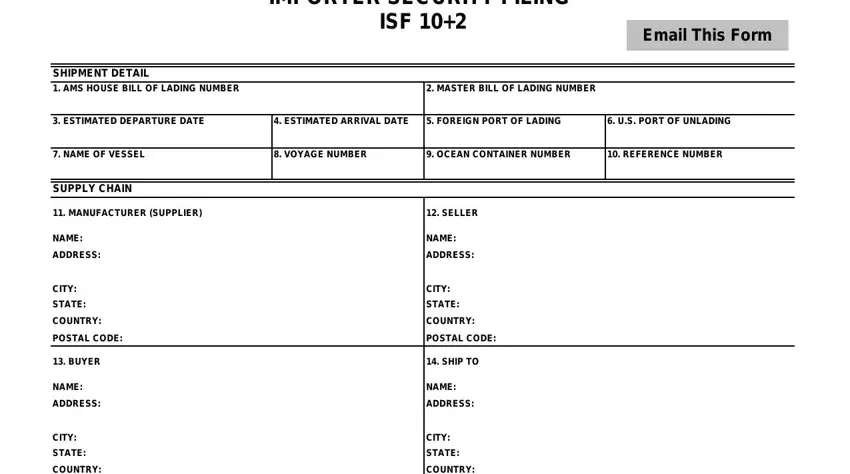 isf form download empty fields to complete