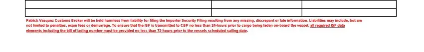 Finishing isf form download stage 3