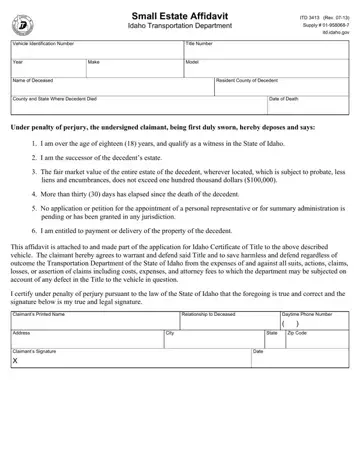 Itd 3413 Form Preview