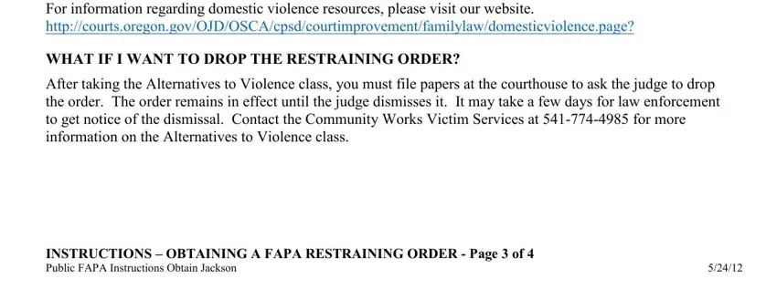  in oregon jackson restraining order