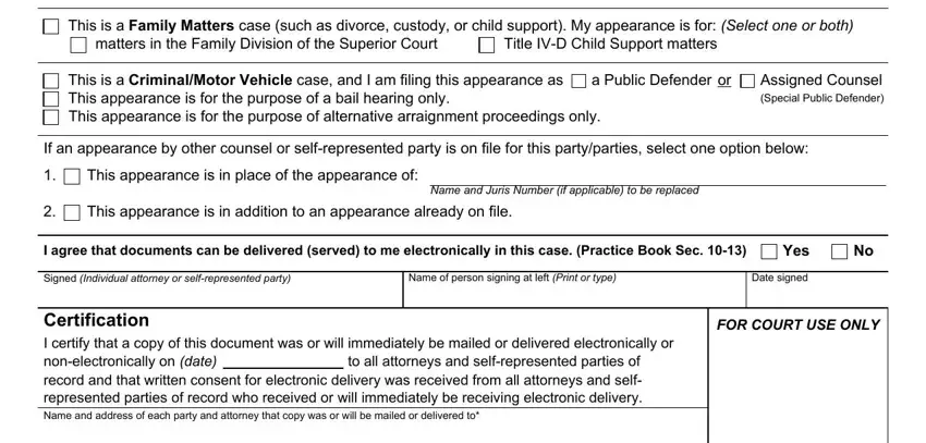 Completing form jd cl 12 part 2