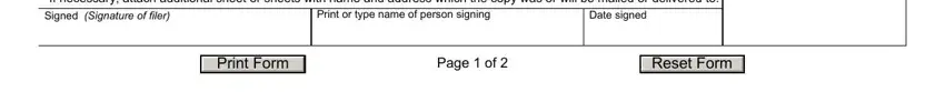 form jd cl 12 If necessary attach additional, Print or type name of person, Date signed, and Page  of fields to fill