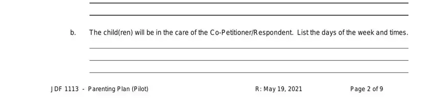 JDFParentingPlanPilot, RMay, and Pageof in jdf 1113