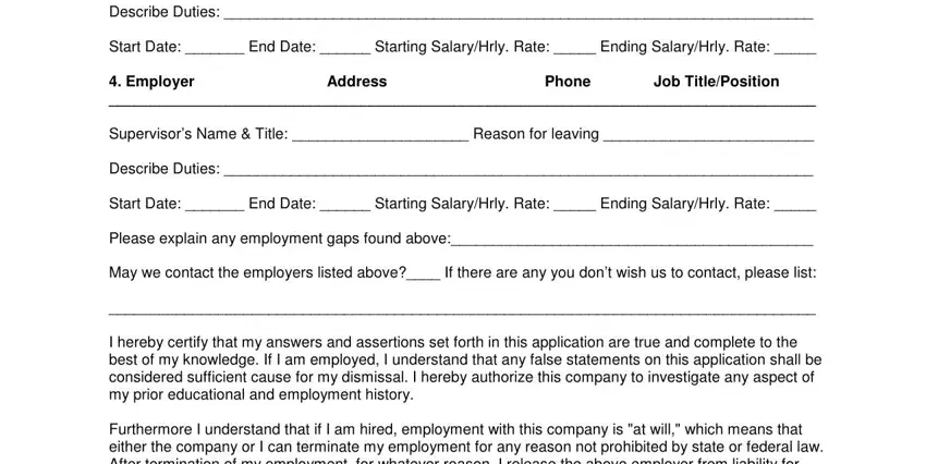 part 4 to completing jiffy lube employment application