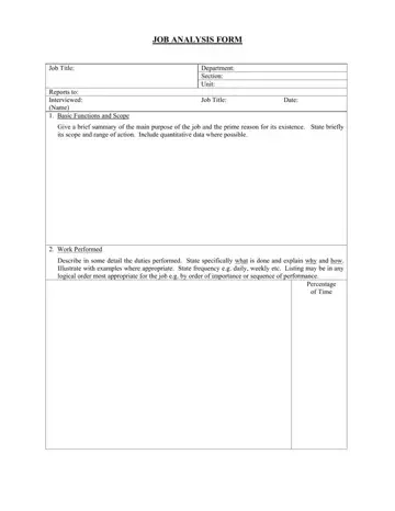 Job Analysis Form Preview