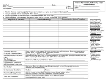 Job Safety Analysis Form Preview