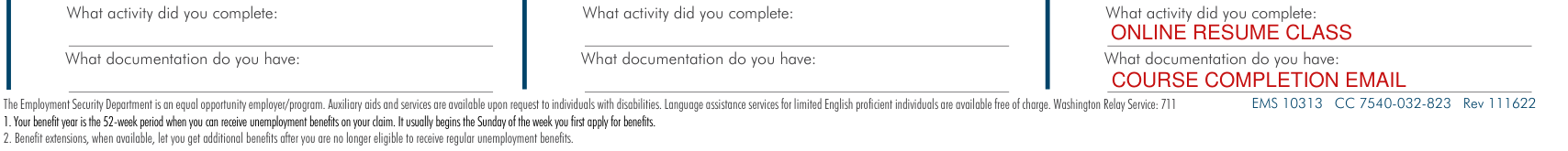 EMS 10313 example filled out, approved other activity