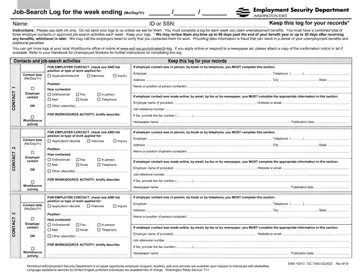 Job Search Logs Form Preview